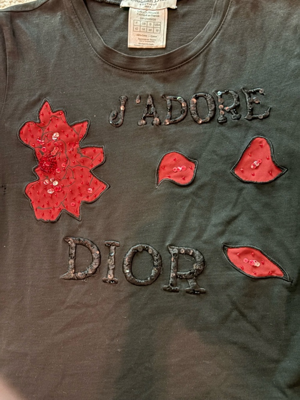 Dior Vintage J’adore Dior Embroidered Tee - Picture 3 of 7